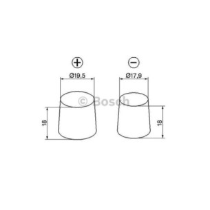 BATTERIE BOSH L1 12V/44AH/440A S4 001 2